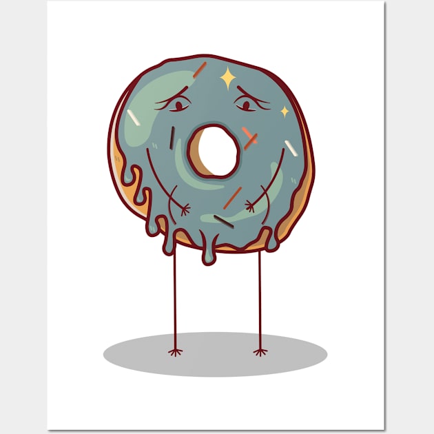 Cute Character - Sad Donuts Wall Art by Ketchup on Cloth